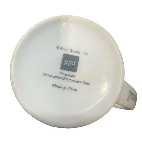 Red and White Mug with Vintage Humor Design - Picture 5 of 7